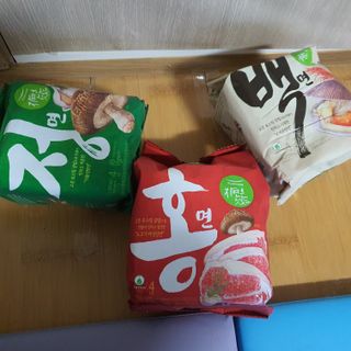 [풀무원] 자연은맛있다 정면, 백면, 홍면  세트 — 5점을 준 리뷰어가 2021년 4월 올린 사용 사진