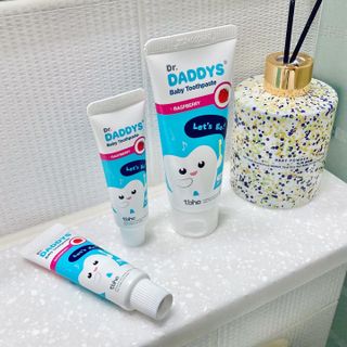 닥터데디스 안심무불소 베이비치약 60g + 여행용 미니 치약 15g — 5점을 준 리뷰어가 2022년 8월 올린 사용 사진