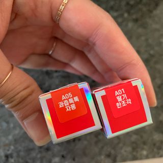 [블랙루즈] 에어 핏 벨벳틴트 시즌1 7종 중 택1+랜덤1 — 5점을 준 리뷰어가 2021년 1월 올린 사용 사진