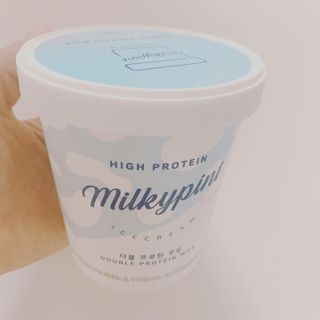 밀키파인트 더블 프로틴 우유 — 4점을 준 리뷰어가 2021년 8월 올린 사용 사진