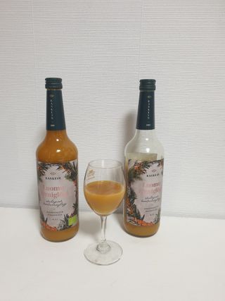 H365 [Kaskein Luomutyrniglögi] 핀란드 전통 무알콜 멀드와인 시벅톤 글로기 — 4점을 준 리뷰어가 2021년 4월 올린 사용 사진