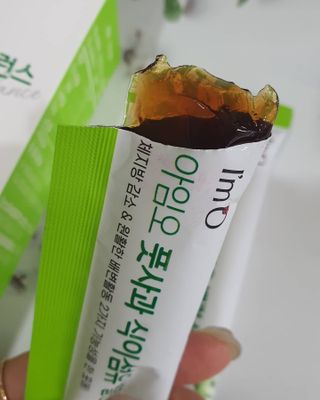 아임오 풋사과 식이섬유 밸런스 젤리 14포 — 5점을 준 리뷰어가 2021년 6월 올린 사용 사진