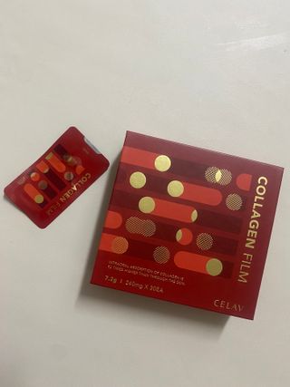 프리마인 귀족의 콜라겐, 92배 흡수율. 럭셔리 프리미엄 셀라브 콜라겐필름 30매 — 5점을 준 리뷰어가 2021년 11월 올린 사용 사진