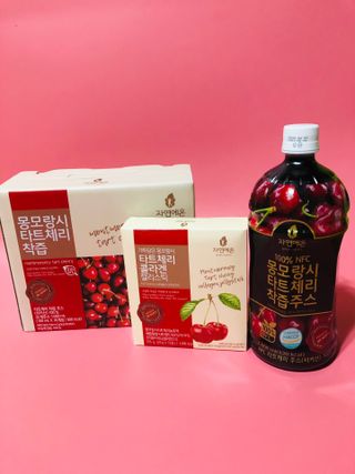 자연에온 몽모랑시 타트체리 3종 세트 구성 - 저분자콜라겐젤리, NFC 착즙주스 — 5점을 준 리뷰어가 2021년 7월 올린 사용 사진