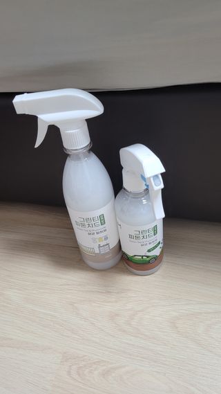 [엠메이데이] 그린티 피톤치드 감쪽같이 500ml + 손소독액 50ml — 4.5점을 준 리뷰어가 2021년 12월 올린 사용 사진