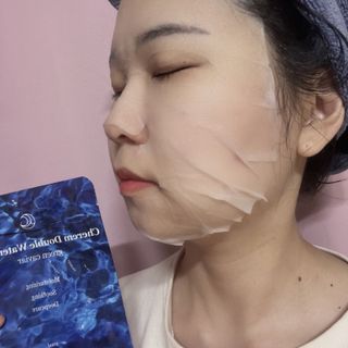 체르엠 그린 케비어 더블워터 마스크팩 5매입  2팩 — 5점을 준 리뷰어가 2021년 11월 올린 사용 사진