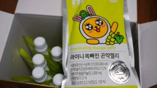 일동제약 마이니 마이니 쏙빠진 곤약젤리 — 5점을 준 리뷰어가 2021년 2월 올린 사용 사진
