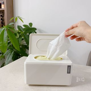 창신리빙 [프랑코 스마트 마스크·물티슈 보관함 오픈캡형] 똑똑한 정리 수납 — 5점을 준 리뷰어가 2021년 7월 올린 사용 사진