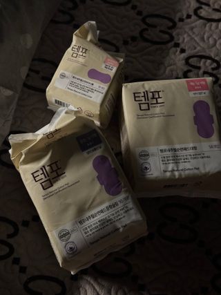 N[템포] 템포 패드 내추럴 순면 생리대 SET(중형 슬림 + 대형 + 라이너) — 5점을 준 리뷰어가 2024년 2월 올린 사용 사진
