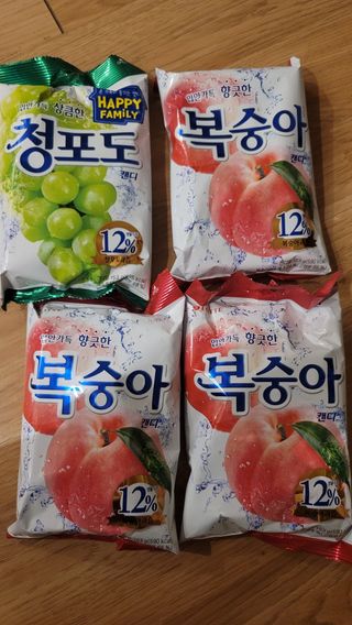 청포도캔디 복숭아캔디 — 5점을 준 리뷰어가 2022년 11월 올린 사용 사진