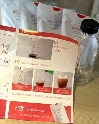 클린24시간 1BOX(5포) + 전용보틀(500ml) — 5점을 준 리뷰어가 2022년 9월 올린 사용 사진