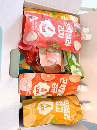 참앤들황토농원 10가지 맛, 입맛대로 스페셜하게~ 가볍게 한 포 땡! 곤약젤리 스페셜 패키지 130ml x 30포 — 5점을 준 리뷰어가 2022년 12월 올린 사용 사진