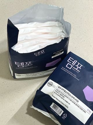 N[템포 ] 패드 내추럴 순면 입는 오버나이트 5P * 2개 — 5점을 준 리뷰어가 2024년 6월 올린 사용 사진