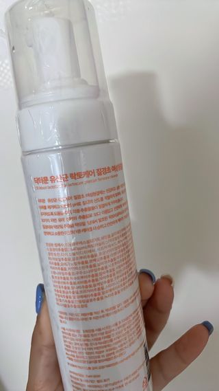 MF프리 [닥터문] 유산균 락토케어 질경초 여성청결제 200ml (폼타입) — 4.5점을 준 리뷰어가 2022년 8월 올린 사용 사진
