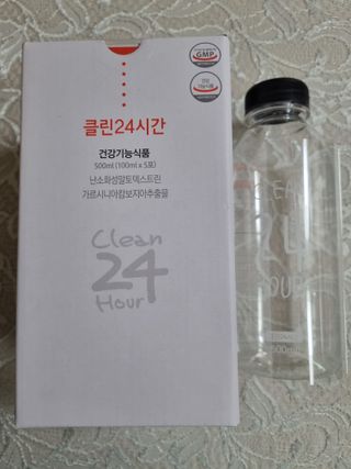 클린24시간 1BOX(5포) + 전용보틀(500ml) — 3.5점을 준 리뷰어가 2023년 1월 올린 사용 사진