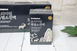 참앤들황토농원 국내산 흑염소를 정성스럽게 담은, 프리미엄 흑염소 진액 70ml x 30포 1박스 — 5점을 준 리뷰어가 2023년 1월 올린 사용 사진