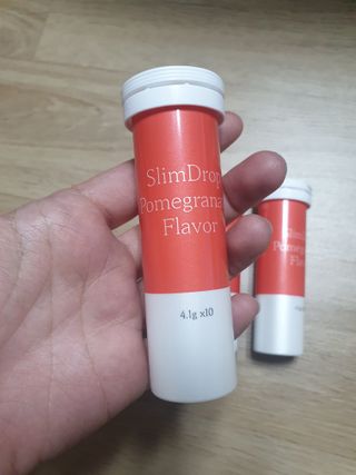 [슬림드랍 석류맛] 건기식 다이어트 보조제 겸 비타민 — 5점을 준 리뷰어가 2022년 2월 올린 사용 사진