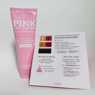 [유니프] 헤어 샤이니 핑크 컬러 트리트먼트240g — 5점을 준 리뷰어가 2023년 12월 올린 사용 사진