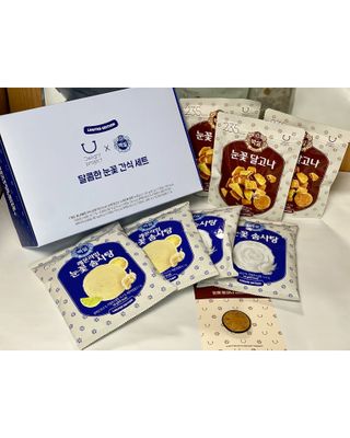 딜라이트 프로젝트  달콤한 눈꽃 간식세트( 눈꽃 솜사탕 / 레몬라임 솜사탕 / 달고나 총 7EA+스마트톡 증정) — 5점을 준 리뷰어가 2022년 6월 올린 사용 사진