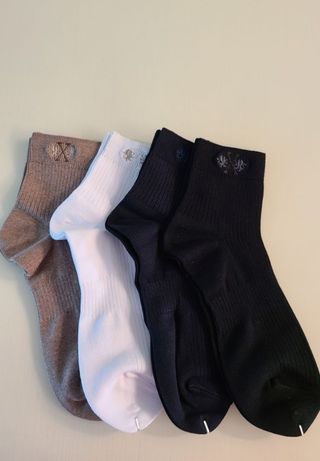 [사이즈가 있는 양말 필로이] 남/여 골지 발목 양말 4족 세트 남【S, M, L, XL】여【S, M, L】_컬러 랜덤 — 5점을 준 리뷰어가 2022년 6월 올린 사용 사진