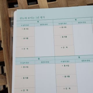 리훈 쉬운 오늘쓰임 가계부 + 다정한마테 요일/날짜 6mm — 5점을 준 리뷰어가 2022년 2월 올린 사용 사진