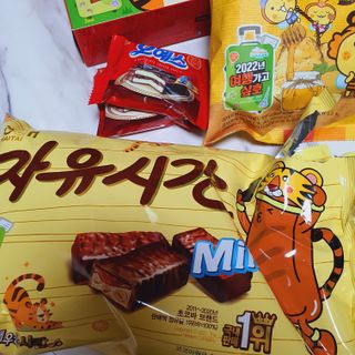 해태제과 2022 호랑이 스낵 5종 세트 — 5점을 준 리뷰어가 2022년 1월 올린 사용 사진
