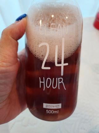 클린24시간 1BOX(5포) + 전용보틀(500ml) — 4점을 준 리뷰어가 2022년 8월 올린 사용 사진