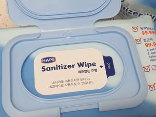햅스 세균없는 주방 대형 2팩, HAPS sanitizer wipe — 5점을 준 리뷰어가 2022년 2월 올린 사용 사진