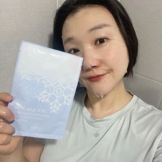비프리코스메틱 더블아이스진정마스크팩 5매 — 4점을 준 리뷰어가 2023년 2월 올린 사용 사진