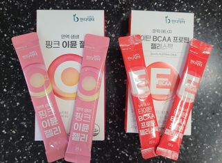 인디닥터 면역 생생 핑크 이뮨 젤리 + 타이탄 BCAA 프로틴 젤리스틱 — 5점을 준 리뷰어가 2022년 3월 올린 사용 사진
