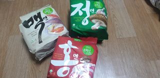 [풀무원] 자연은맛있다 정면, 백면, 홍면  세트 — 5점을 준 리뷰어가 2021년 4월 올린 사용 사진
