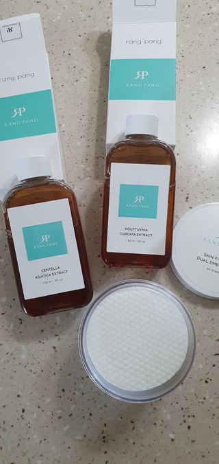 랑팡 병풀추출물150ml+어성초추출물150ml+스킨빅패드60매 — 4점을 준 리뷰어가 2021년 10월 올린 사용 사진