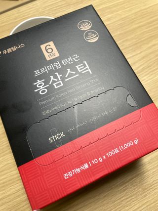 [푸름웰니스] 프리미엄 6년근 홍삼스틱 3mg x 100포 — 5점을 준 리뷰어가 2022년 3월 올린 사용 사진