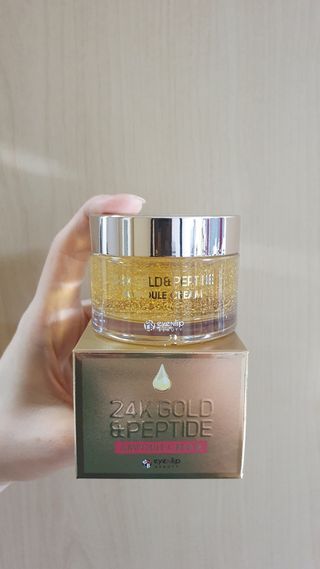 아이앤립 / EYENLIP 아이앤립 24K 골드 N 펩타이드 앰플 크림 — 5점을 준 리뷰어가 2021년 3월 올린 사용 사진