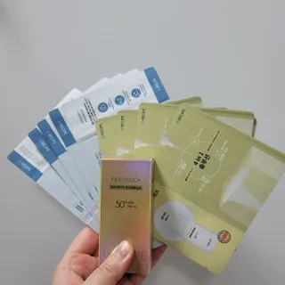아이레시피 모이스트터치 스포츠 선밀크 50ml (SPF50+ PA+++) — 5점을 준 리뷰어가 2023년 4월 올린 사용 사진
