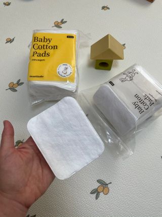 디어엘로디 프리미엄 유기농 베이비 솜티슈 40매 3 + 1 PACK — 4점을 준 리뷰어가 2021년 2월 올린 사용 사진