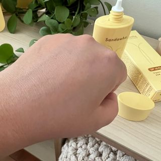 스킨큐어 산다화 유기농 레몬썬크림 — 5점을 준 리뷰어가 2022년 4월 올린 사용 사진