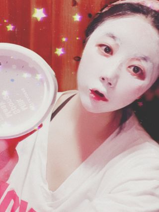 리더스코스메틱 리더스 밀크 스폰지 마스크 — 5점을 준 리뷰어가 2021년 1월 올린 사용 사진