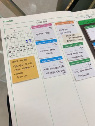 MF[비마이웨이]특허받은 할일카드 플래너, 비마이웨이 세트(만년형) — 5점을 준 리뷰어가 2023년 7월 올린 사용 사진