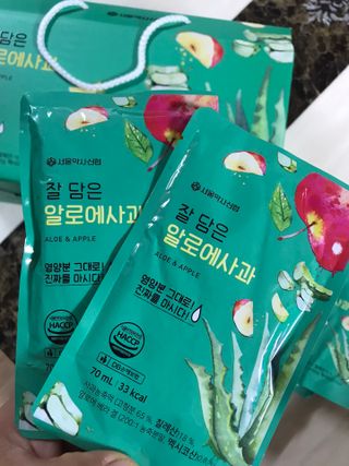 서울약사신협 잘 담은 알로애사과_70ml x 30포 — 5점을 준 리뷰어가 2021년 10월 올린 사용 사진