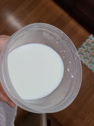 하나마이 [BEST 판매율 1위] 카스피해 유산균 종균_발효기가 필요없이 간편하게 만들어 먹는 요거트 생유산균 — 2점을 준 리뷰어가 2023년 3월 올린 사용 사진