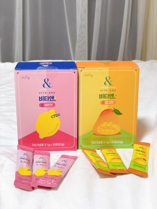 비타앤C 레몬맛, 망고맛 — 4.5점을 준 리뷰어가 2021년 8월 올린 사용 사진