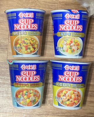 NISSIN 닛신 컵누들  4종 - 씨푸드오리지날, 씨푸드 스파이시, 씨푸드 커리, 씨푸드 XO소스 — 4.5점을 준 리뷰어가 2022년 4월 올린 사용 사진
