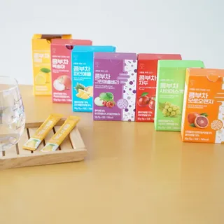 참앤들황토농원 7가지 맛! 탄산 톡톡! 스파클링! 데이앤 콤부차 7종 10포 1박스씩 ★총 7박스★ — 5점을 준 리뷰어가 2023년 2월 올린 사용 사진