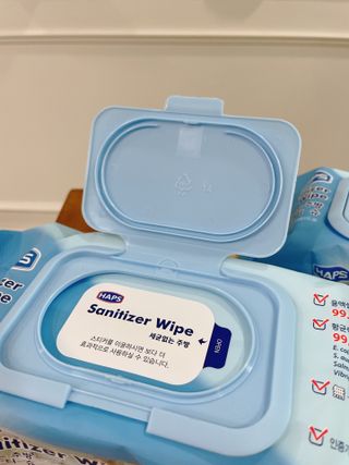 햅스 세균없는 주방 대형 2팩, HAPS sanitizer wipe — 5점을 준 리뷰어가 2022년 2월 올린 사용 사진