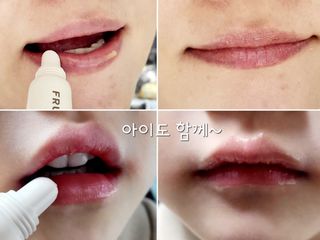 [후르디아] 올리브영 착한보습 비건 립버터 2종 — 5점을 준 리뷰어가 2023년 1월 올린 사용 사진