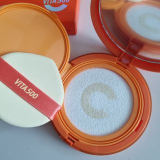 광동생활건강 MF[광동] 비타500✨주름개선·미백·SPF50+🌞퍼펙트쉴드 빅 선쿠션 본품 — 4점을 준 리뷰어가 2024년 5월 올린 사용 사진