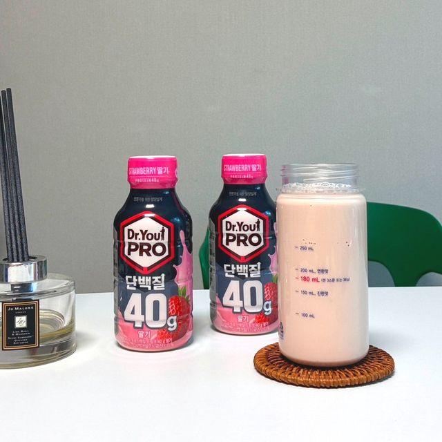 닥터유 프로 단백질드링크 40g 딸기 리뷰 사진