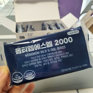 바른비타민 옵티엠에스엠2000 1박스 60포 관절 연골 복합건강기능식품 — 5점을 준 리뷰어가 2021년 6월 올린 사용 사진