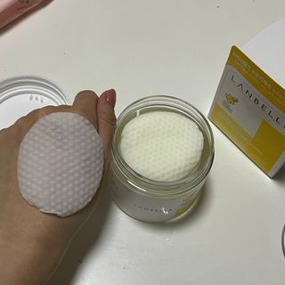 랑벨 비타 에너지 잡티 앰플 패드 65매 (투명하고 밝은 얼굴 광채패드) — 5점을 준 리뷰어가 2022년 6월 올린 사용 사진